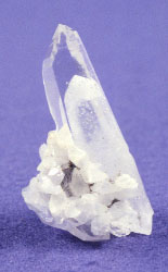 Quartz crystal with phantom and minor calcite