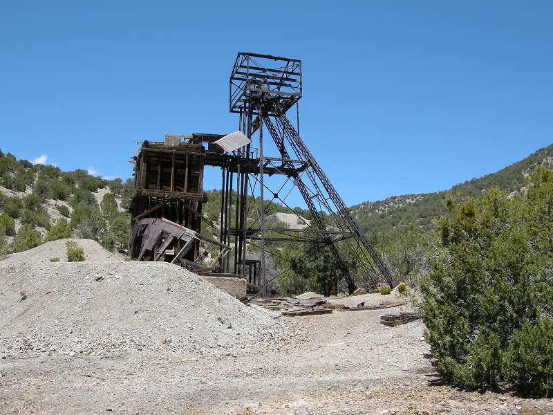 Headframe at the now defunct Kelly Mine, Magdalena Mining District, New Mexico