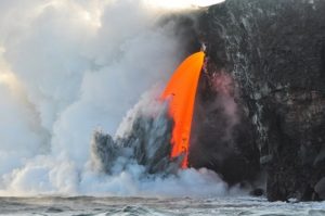 Outflow from the Pu’u’ O’o vent, Hawai’i Volcanoes National Park, close up