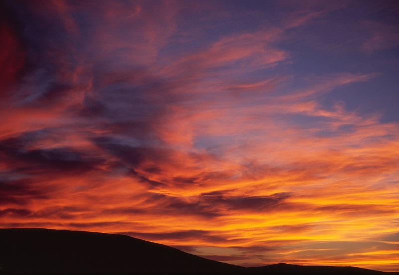 Dramatic sunset from near Kemmerer, Wyoming.